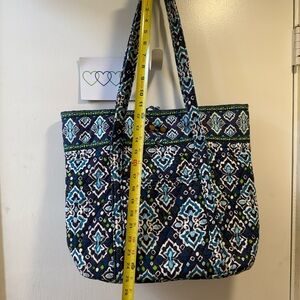 Vera Bradley Navy and Teal Patterned Tote